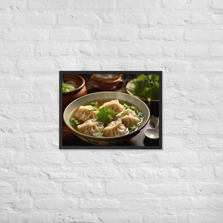 Wonton Soup Framed poster 🤤 from Yumify.AI