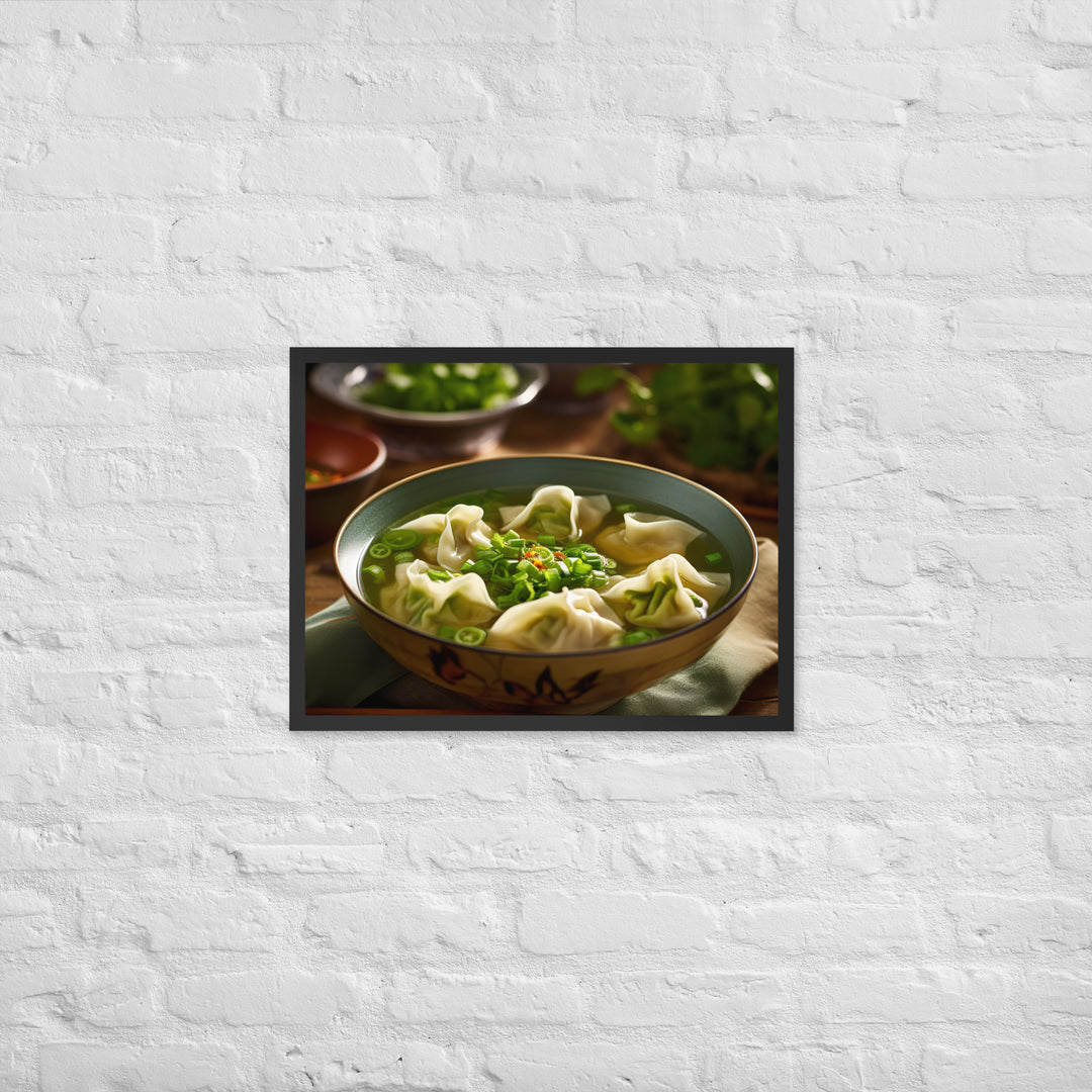 Wonton Soup Framed poster 🤤 from Yumify.AI