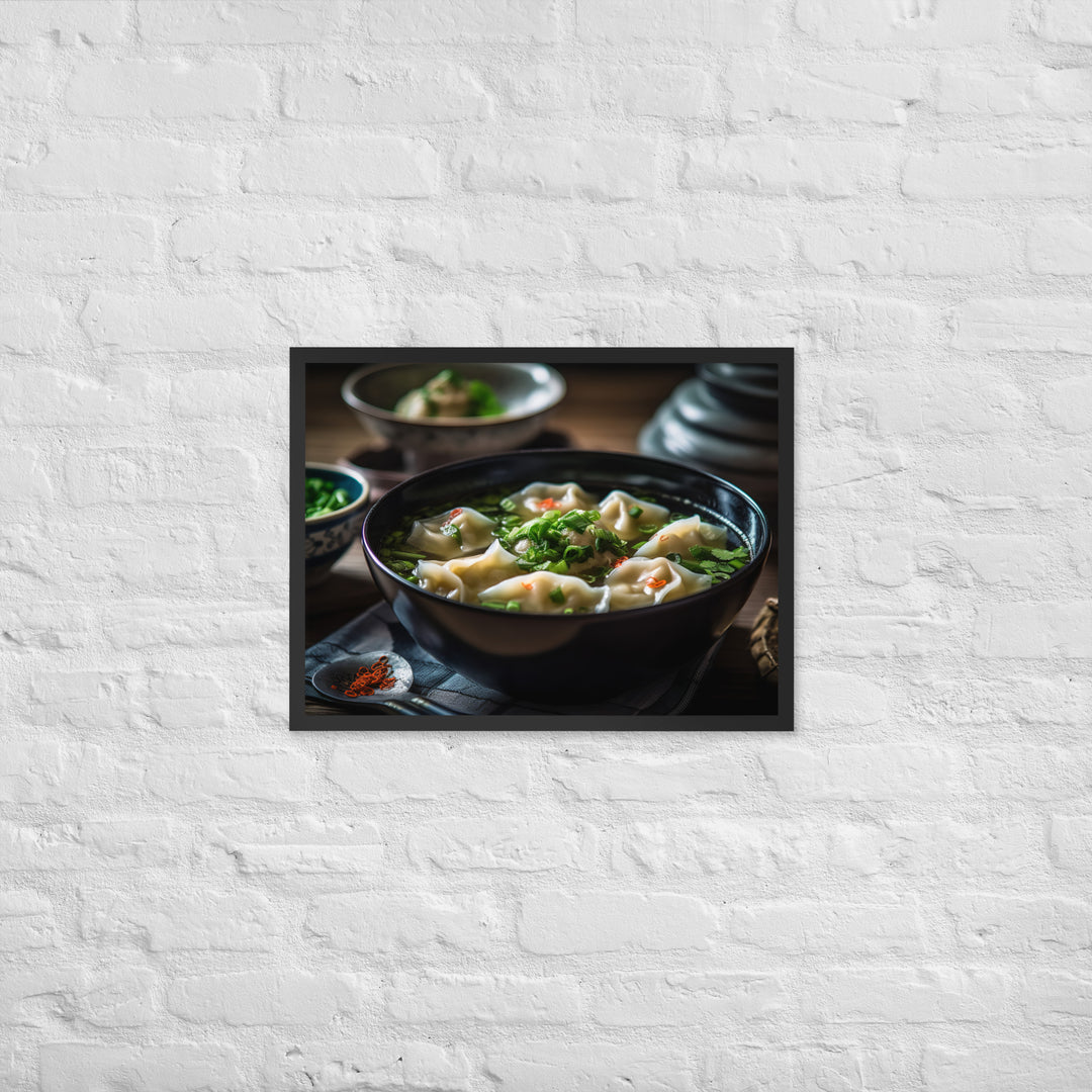 Wonton Soup Framed poster 🤤 from Yumify.AI