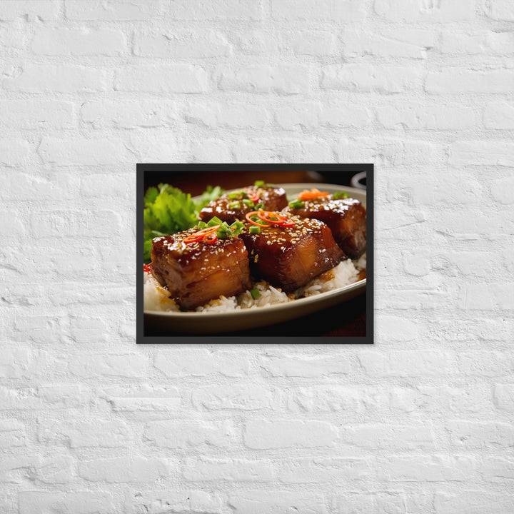 Braised Pork Belly Framed poster 🤤 from Yumify.AI