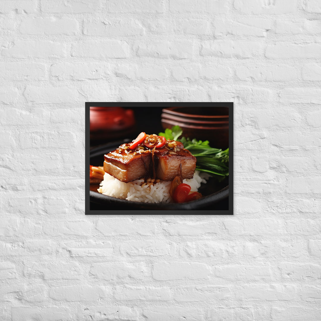 Braised Pork Belly Framed poster 🤤 from Yumify.AI