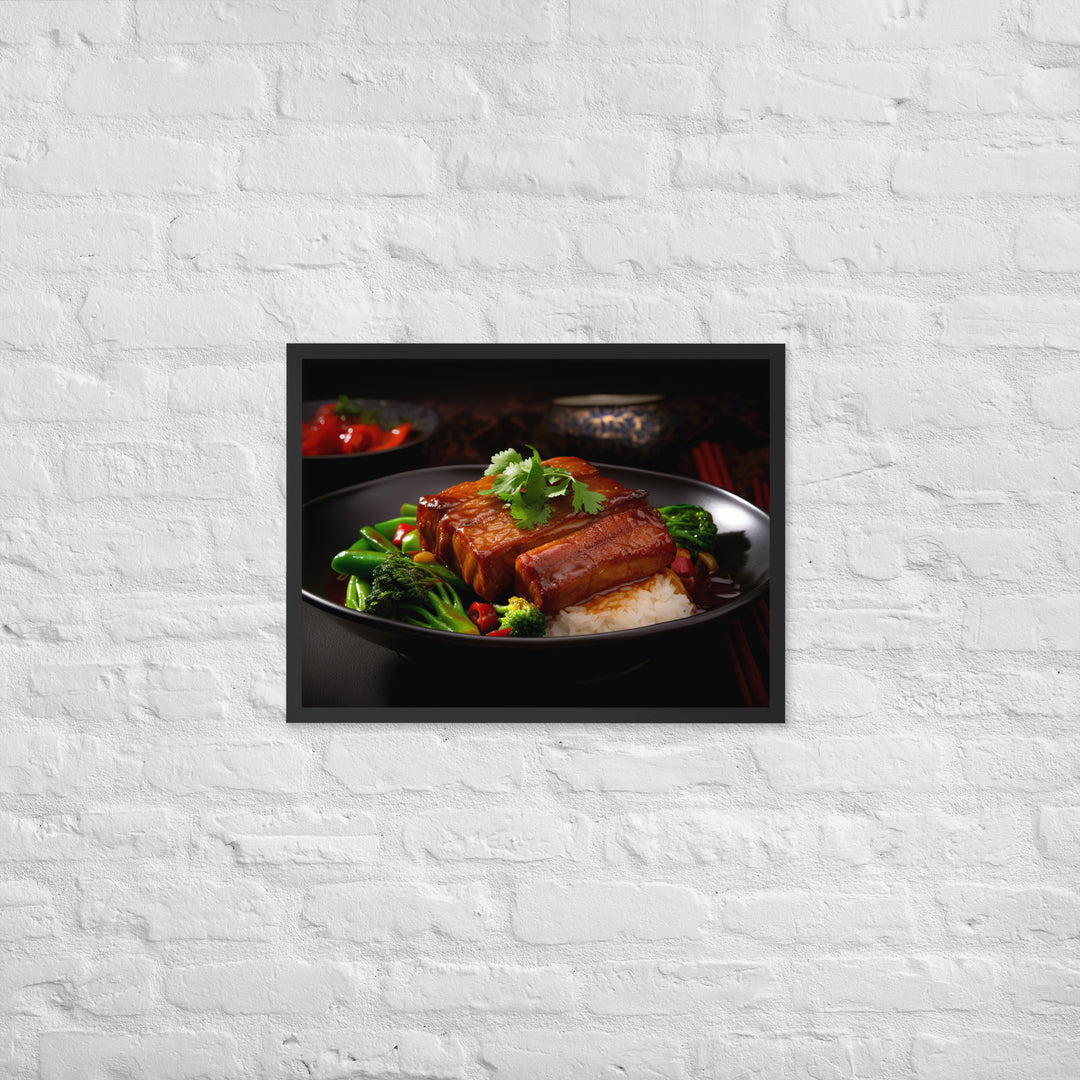 Braised Pork Belly Framed poster 🤤 from Yumify.AI