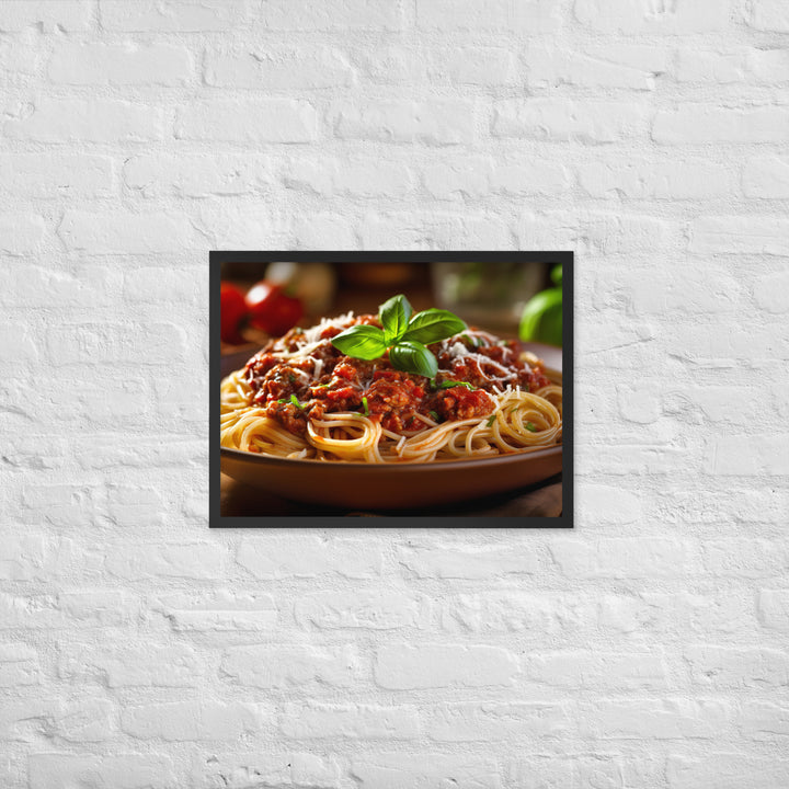 Spaghetti Bolognese Framed poster 🤤 from Yumify.AI