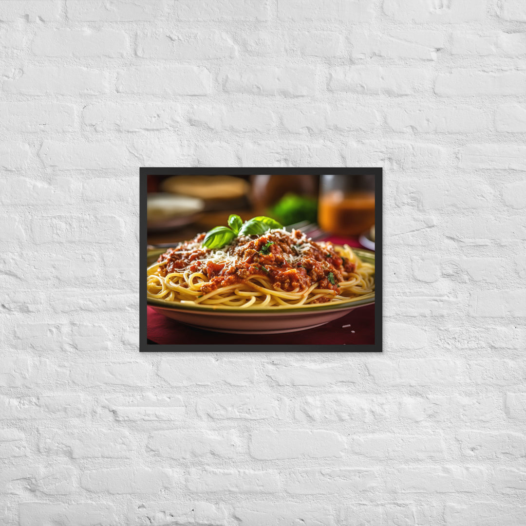 Spaghetti Bolognese Framed poster 🤤 from Yumify.AI