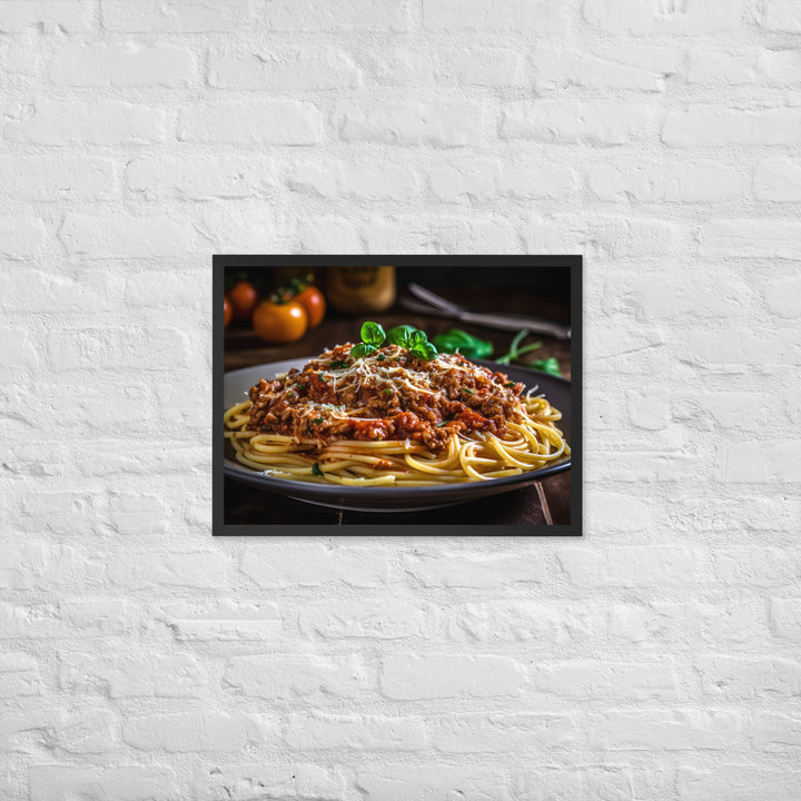 Spaghetti Bolognese Framed poster 🤤 from Yumify.AI