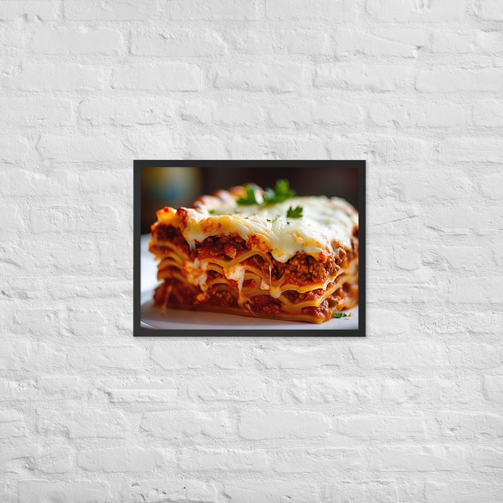 Lasagna Framed poster 🤤 from Yumify.AI