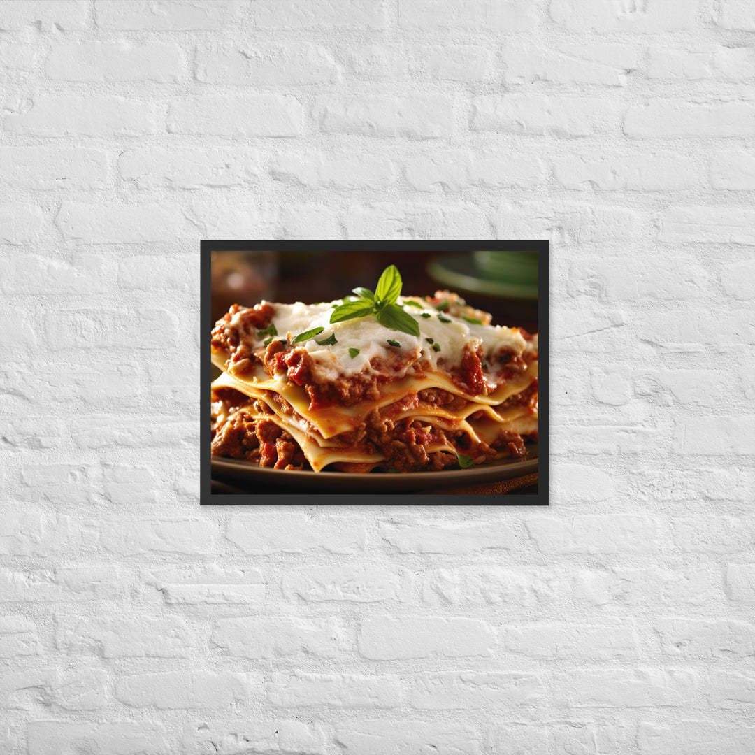 Lasagna Framed poster 🤤 from Yumify.AI