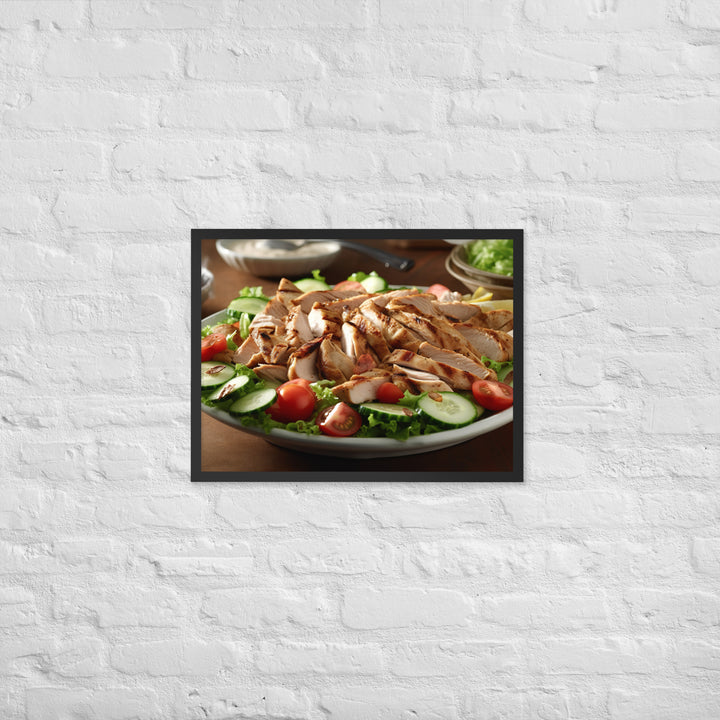 Lebanese Chicken Shawarma Salad Framed poster 🤤 from Yumify.AI