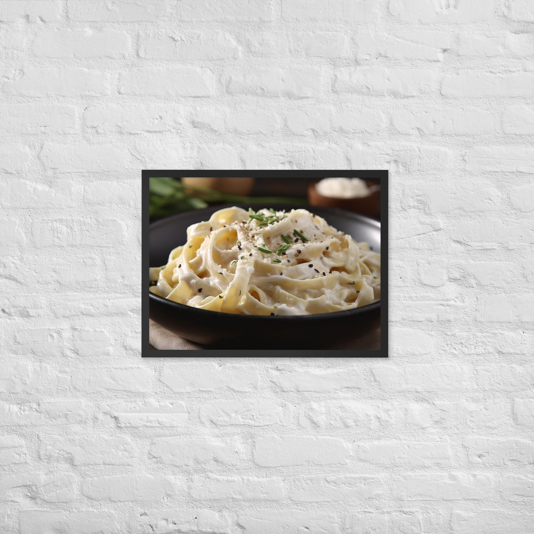 Fettuccine Alfredo Framed poster 🤤 from Yumify.AI