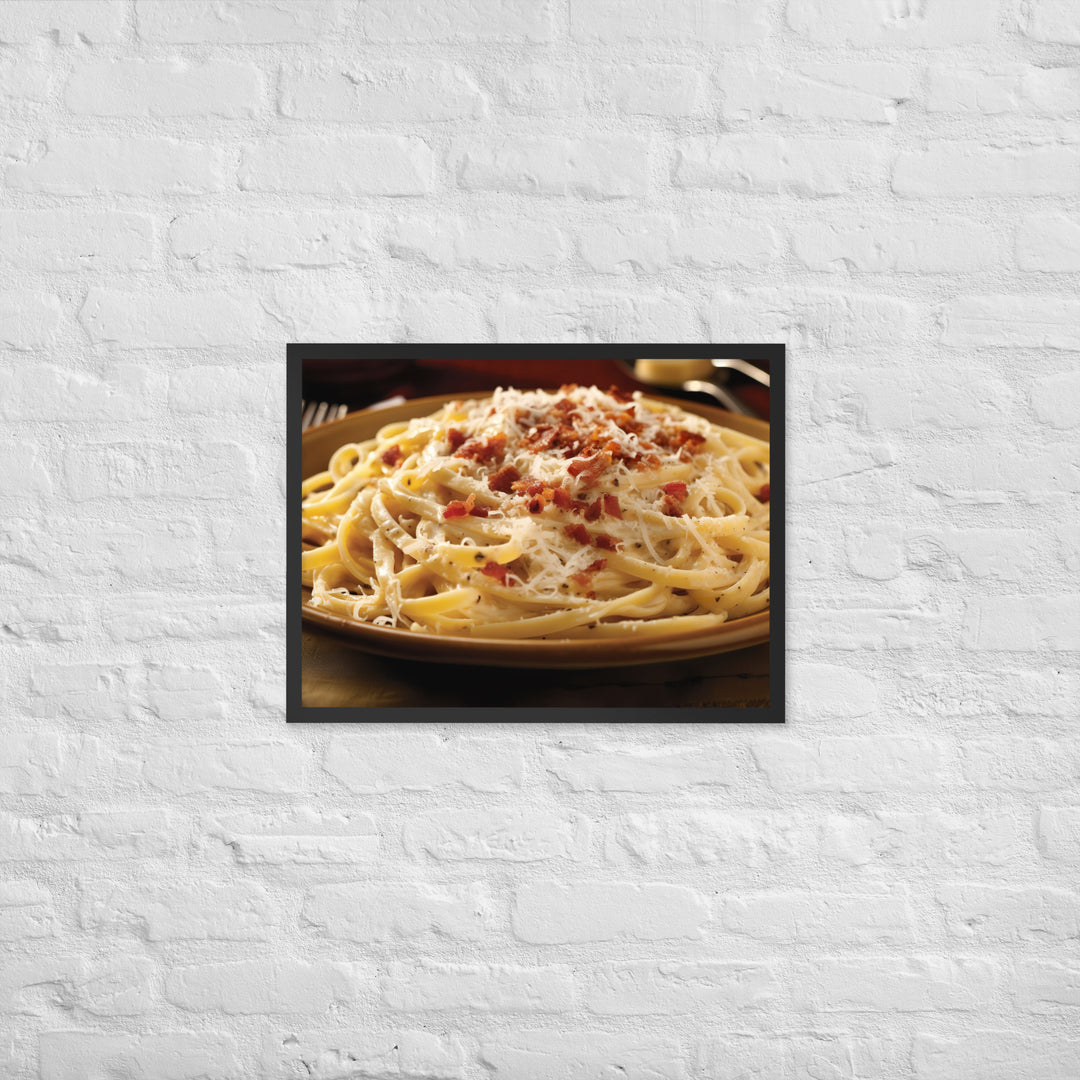 Carbonara Framed poster 🤤 from Yumify.AI