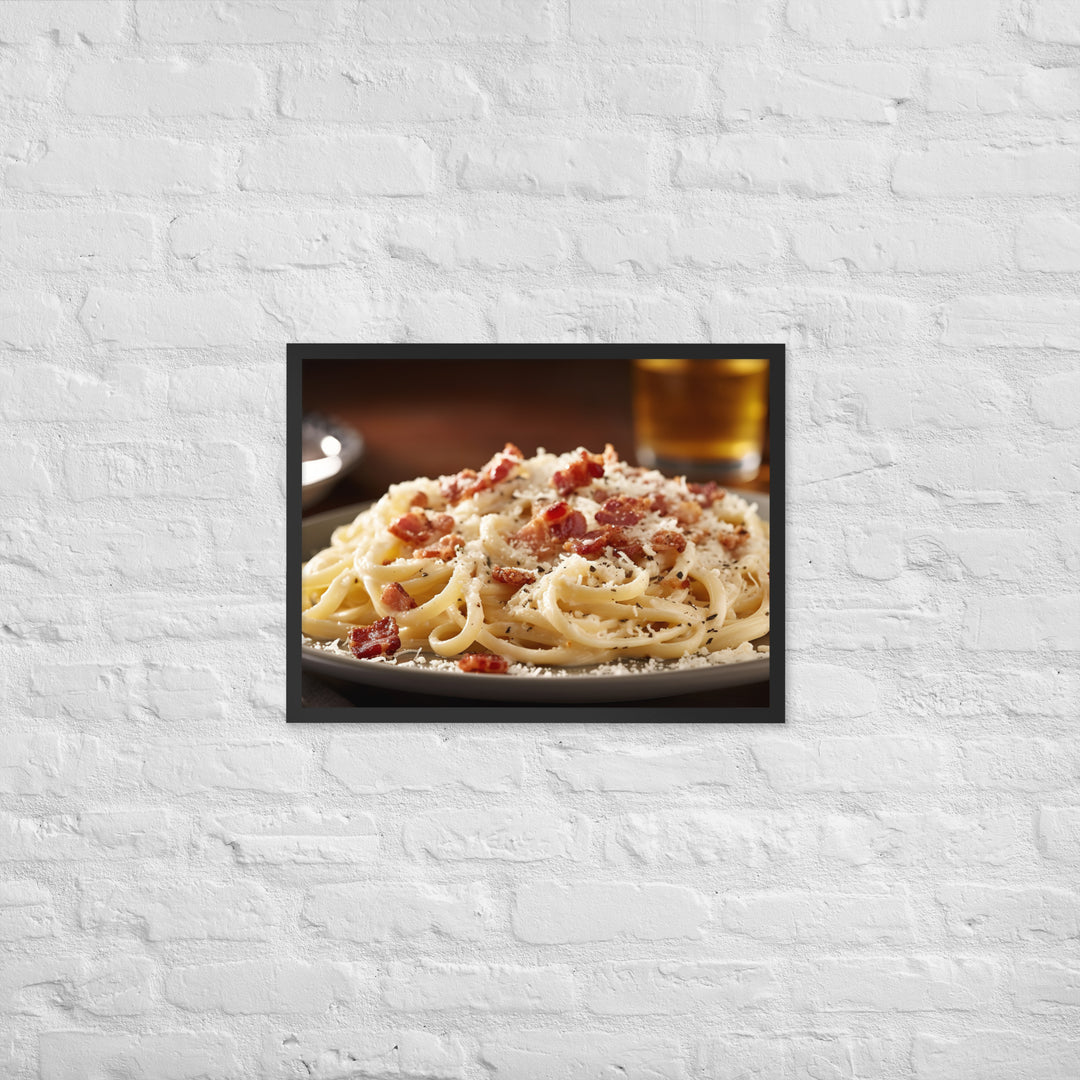 Carbonara Framed poster 🤤 from Yumify.AI