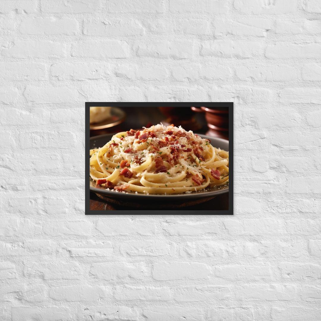 Carbonara Framed poster 🤤 from Yumify.AI