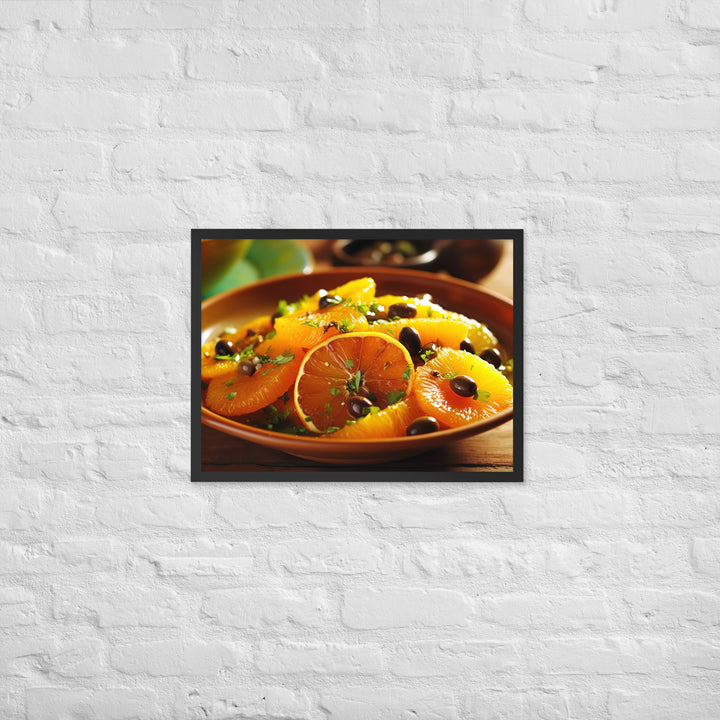 Moroccan Orange and Olive Salad Framed poster 🤤 from Yumify.AI