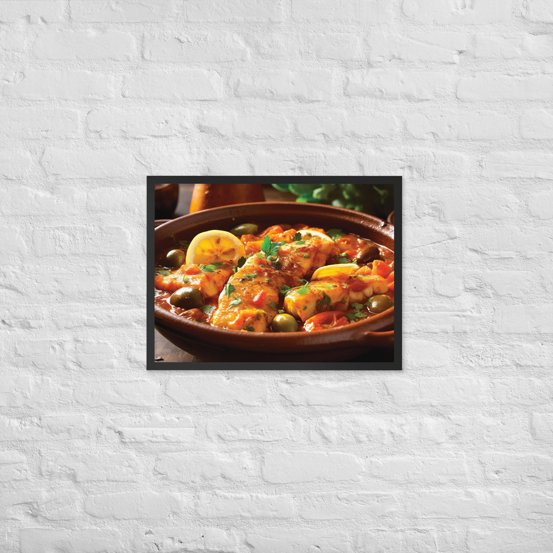 Moroccan Fish Tagine Framed poster 🤤 from Yumify.AI