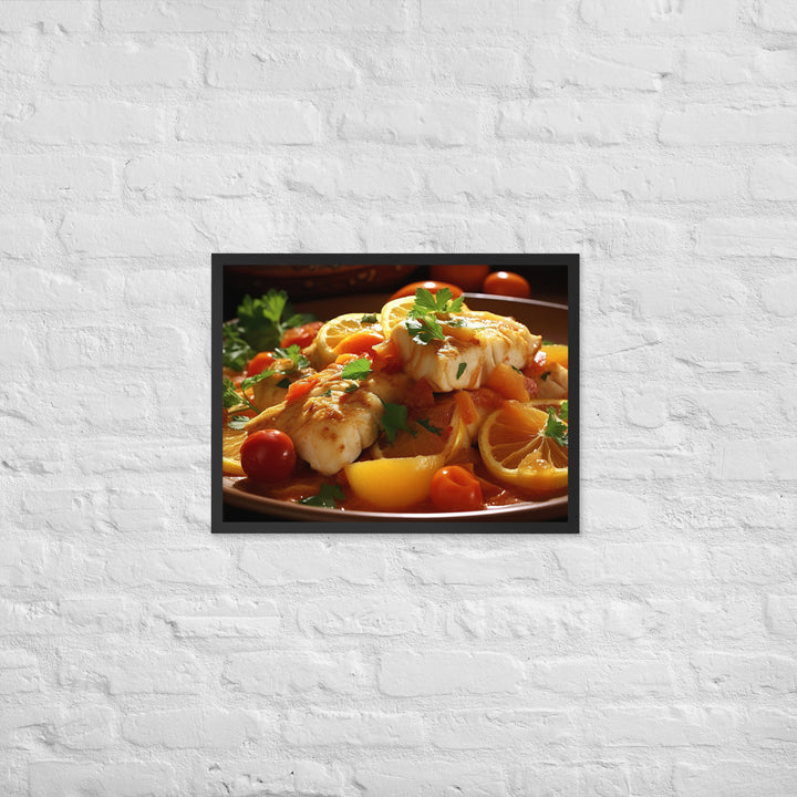 Moroccan Fish Tagine Framed poster 🤤 from Yumify.AI