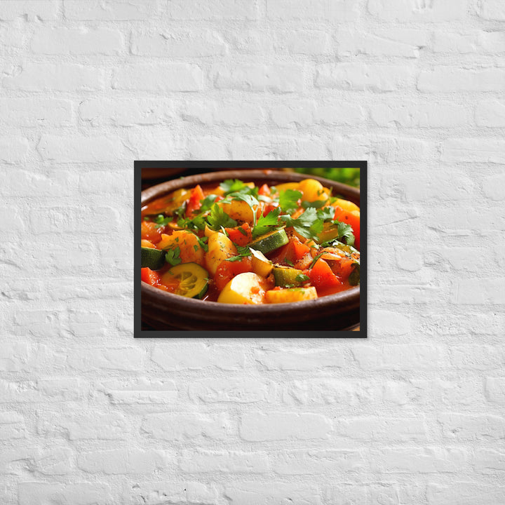 Moroccan Vegetable Stew Framed poster 🤤 from Yumify.AI