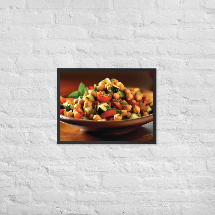 Moroccan Chickpea Salad Framed poster 🤤 from Yumify.AI