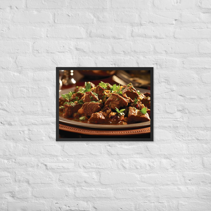 Moroccan Lamb Framed poster 🤤 from Yumify.AI