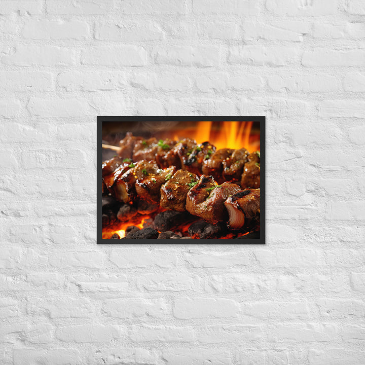 Beef Kebabs Framed poster 🤤 from Yumify.AI