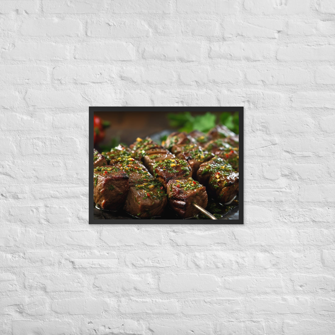 Beef Kebabs Framed poster 🤤 from Yumify.AI