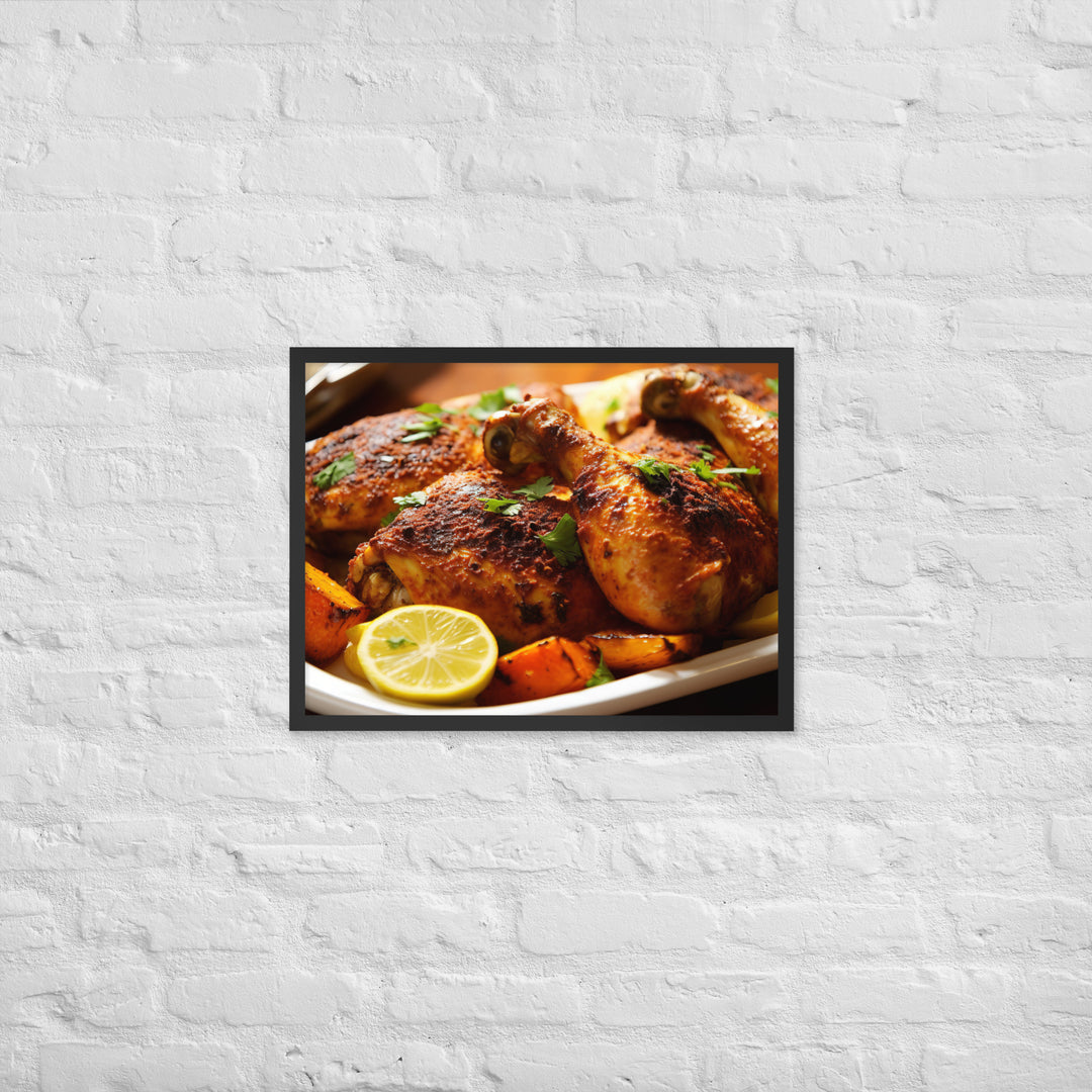 Moroccan Spiced Roasted Chicken Framed poster 🤤 from Yumify.AI