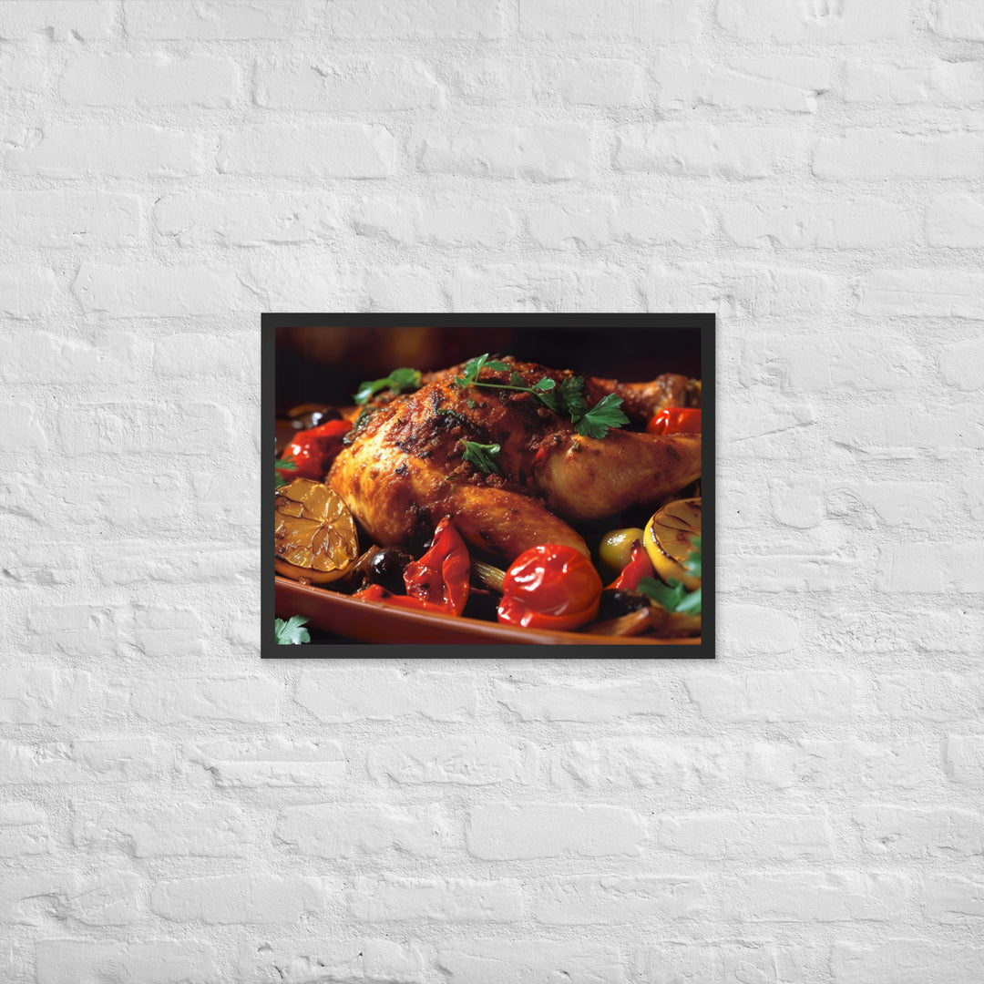 Moroccan Spiced Roasted Chicken Framed poster 🤤 from Yumify.AI