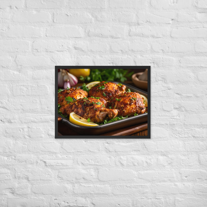 Moroccan Spiced Roasted Chicken Framed poster 🤤 from Yumify.AI