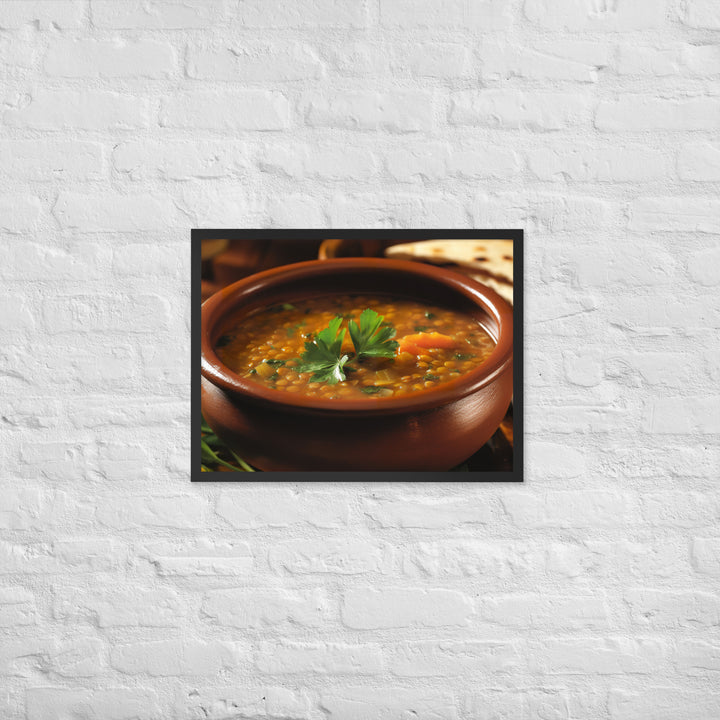 Moroccan Lentil Soup Framed poster 🤤 from Yumify.AI