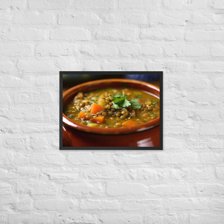 Moroccan Lentil Soup Framed poster 🤤 from Yumify.AI