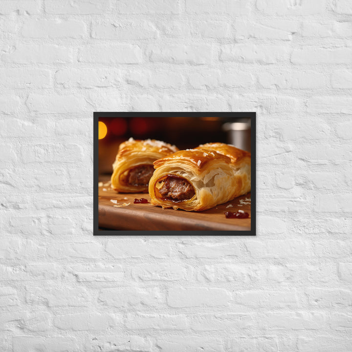 Sausage Roll Framed poster 🤤 from Yumify.AI