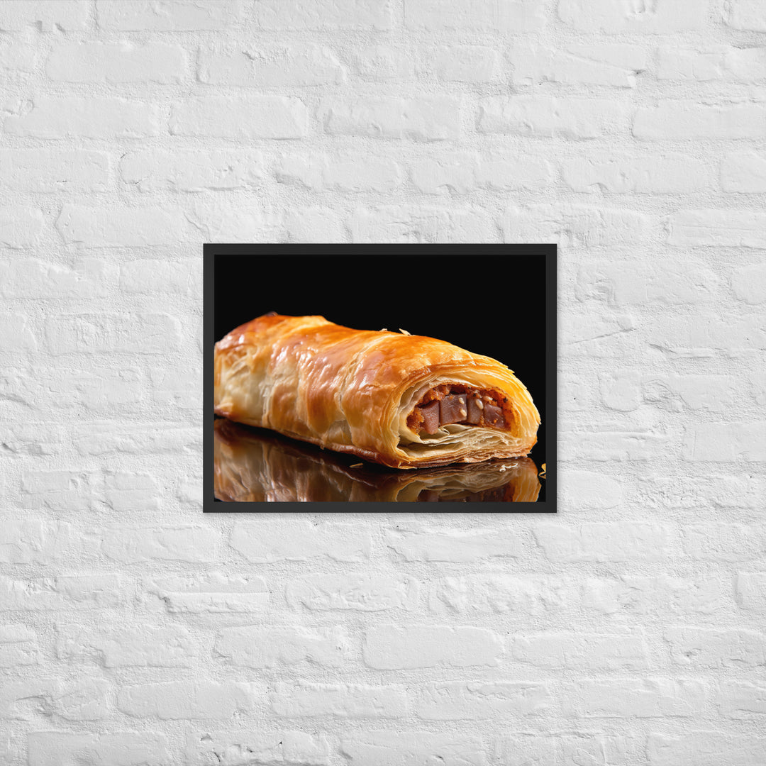 Sausage Roll Framed poster 🤤 from Yumify.AI