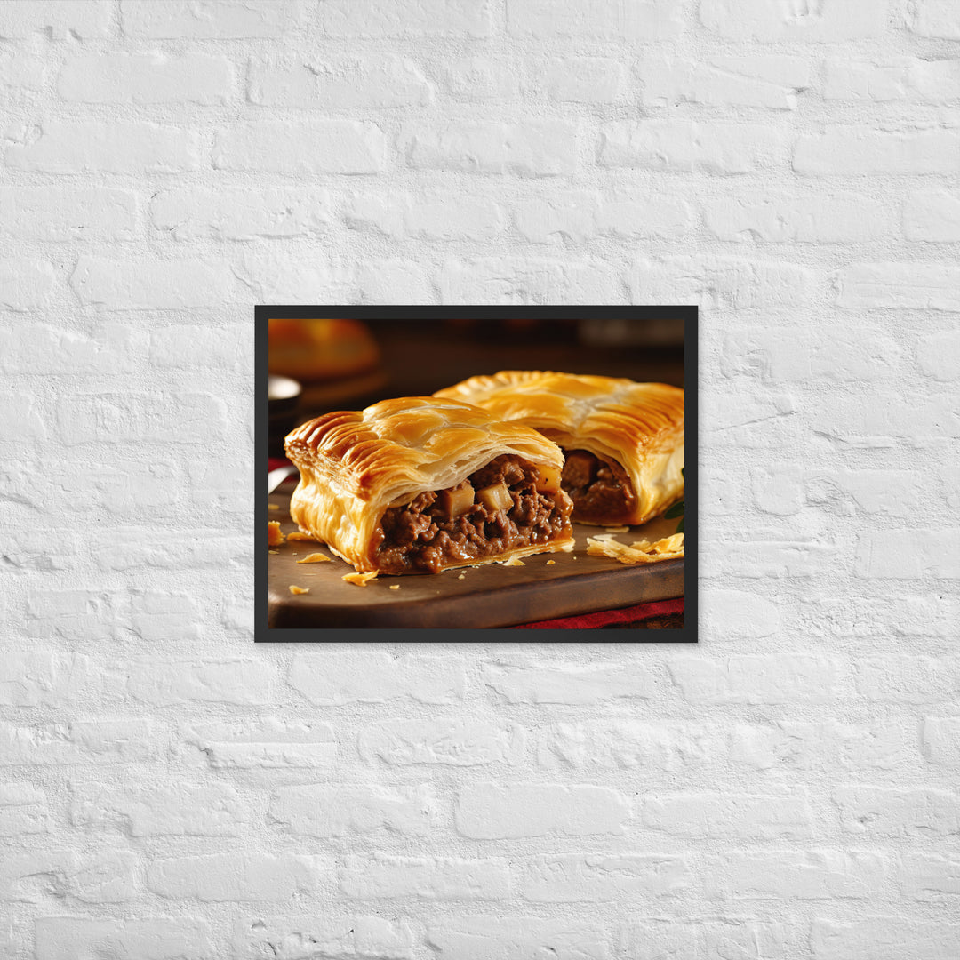 Meat Pie Framed poster 🤤 from Yumify.AI