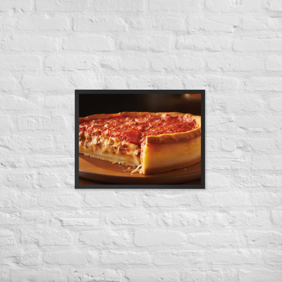 Chicago Deep Dish Pizza Framed poster 🤤 from Yumify.AI