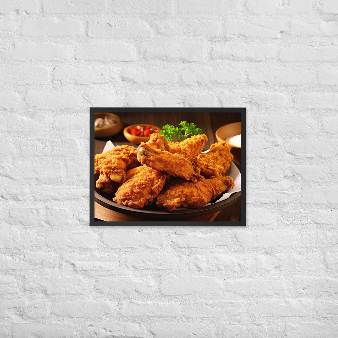 Fried Chicken Framed poster 🤤 from Yumify.AI