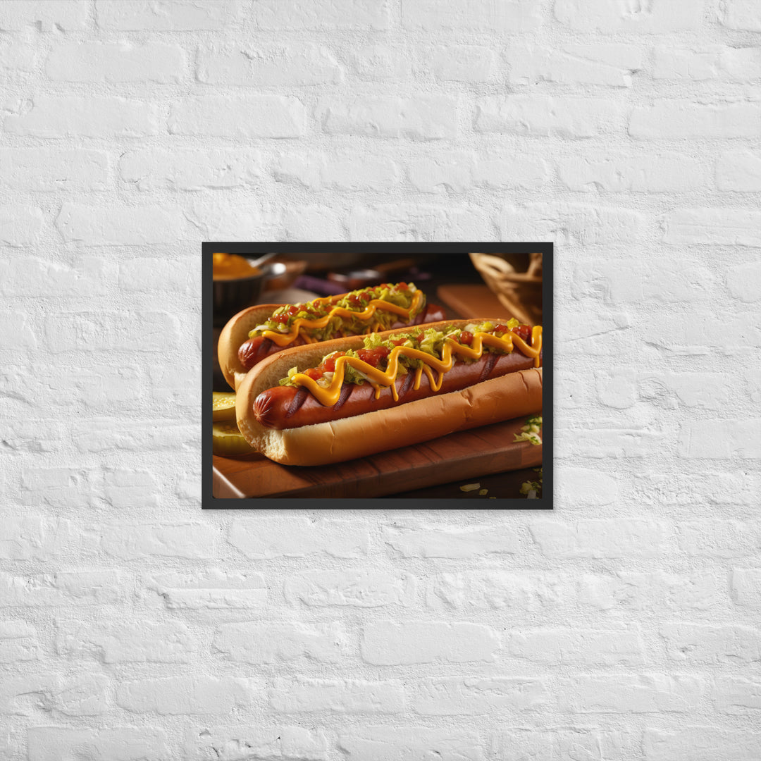 Hot Dog Framed poster 🤤 from Yumify.AI