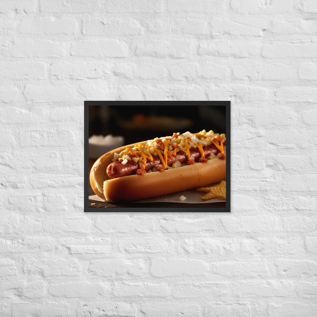 Hot Dog Framed poster 🤤 from Yumify.AI