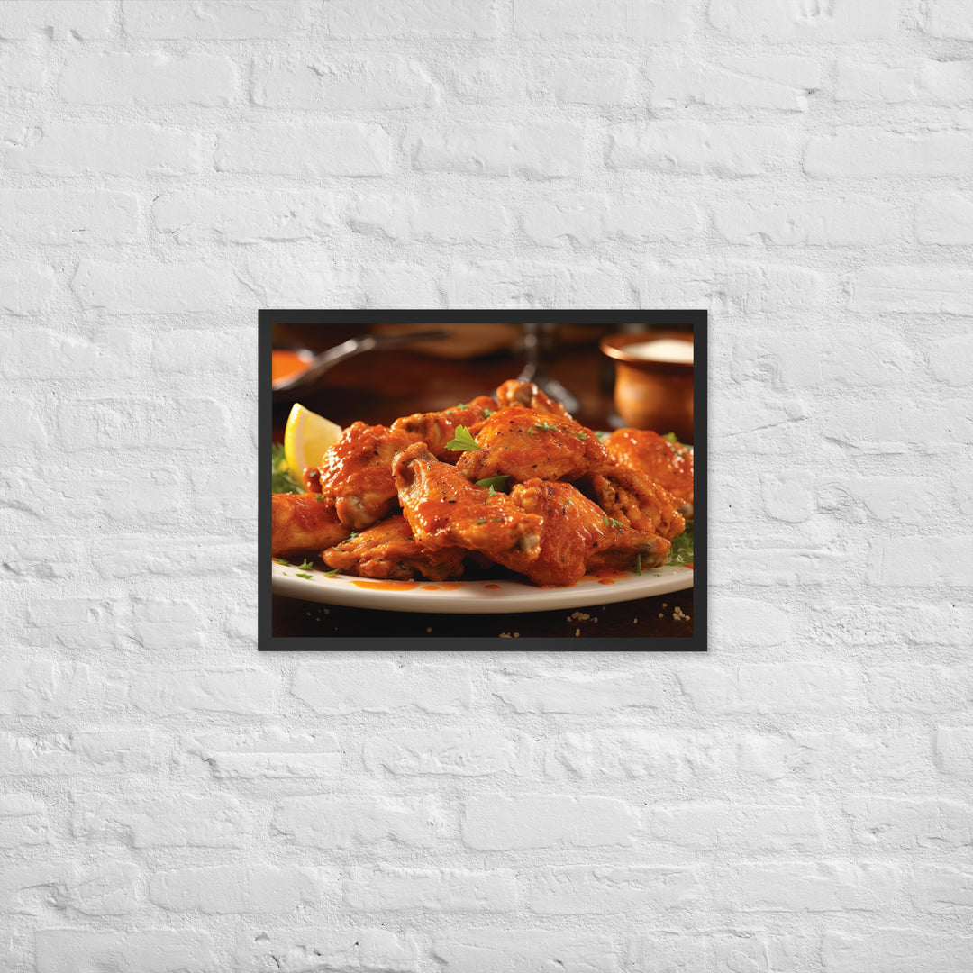 Buffalo Wings Framed poster 🤤 from Yumify.AI