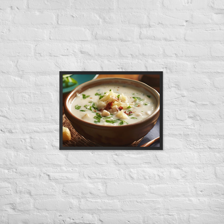 Clam Chowder Framed poster 🤤 from Yumify.AI