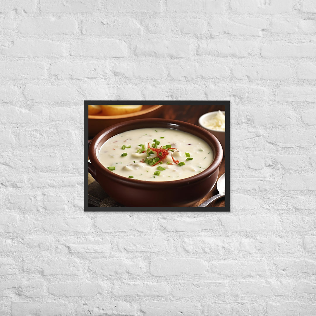 Clam Chowder Framed poster 🤤 from Yumify.AI