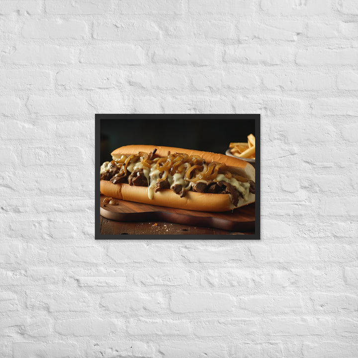 Cheesesteak Sandwich Framed poster 🤤 from Yumify.AI