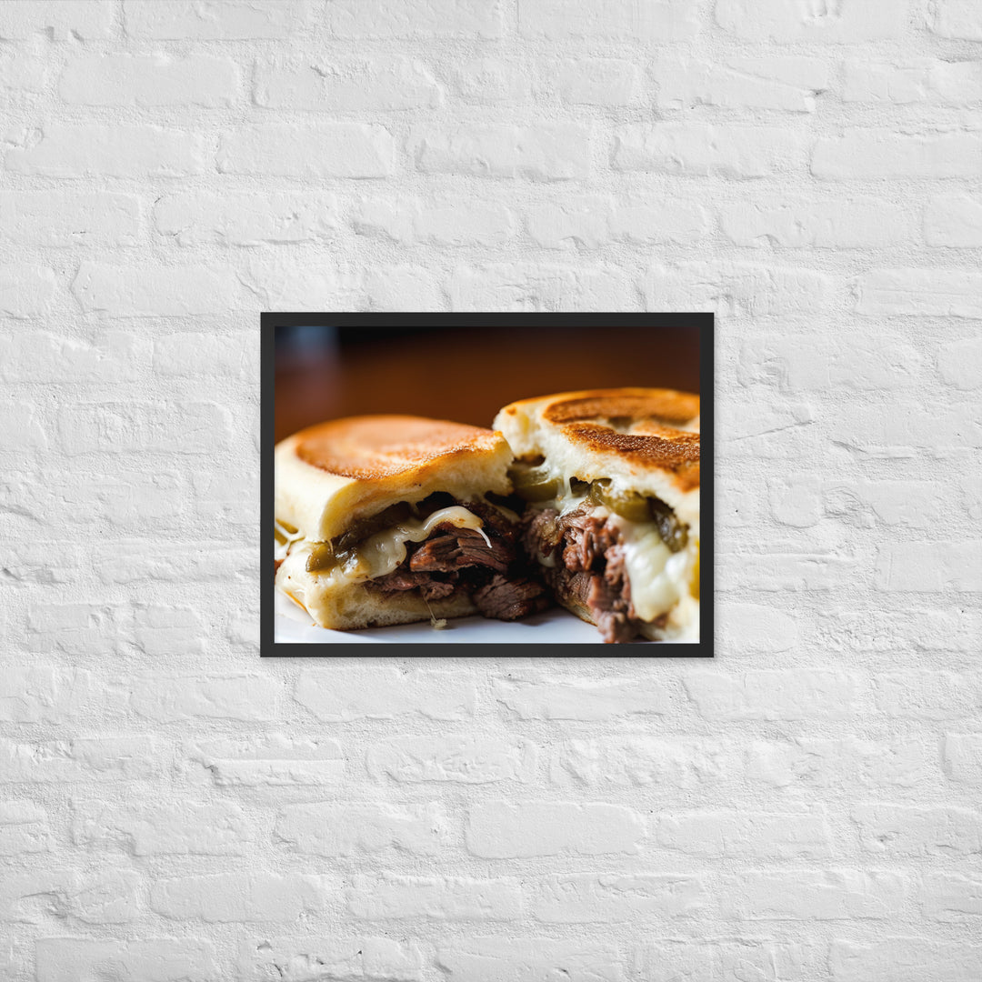 Cheesesteak Sandwich Framed poster 🤤 from Yumify.AI