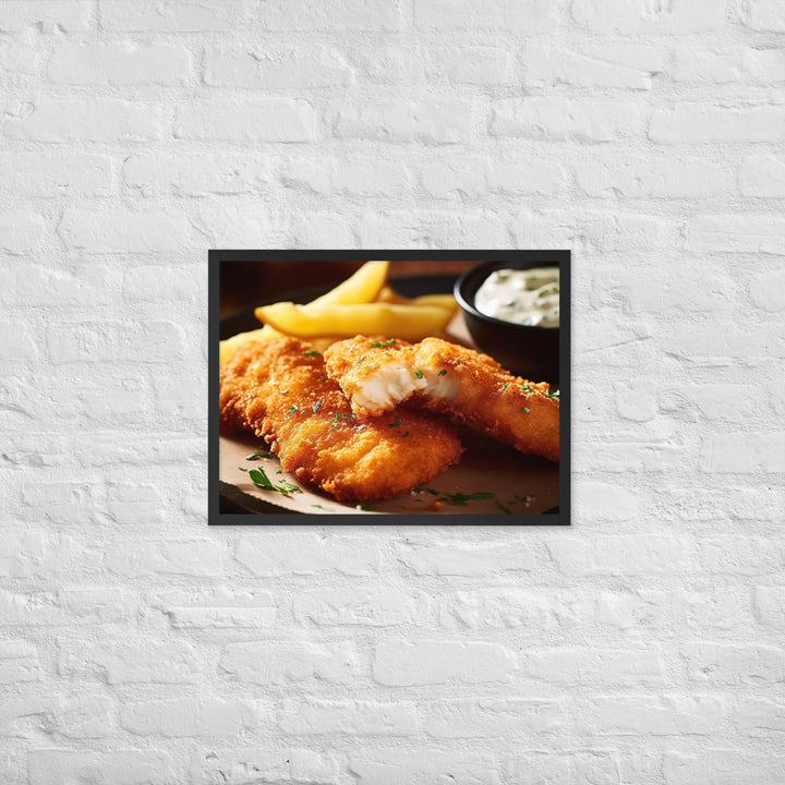 Southern Fried Catfish Framed poster 🤤 from Yumify.AI