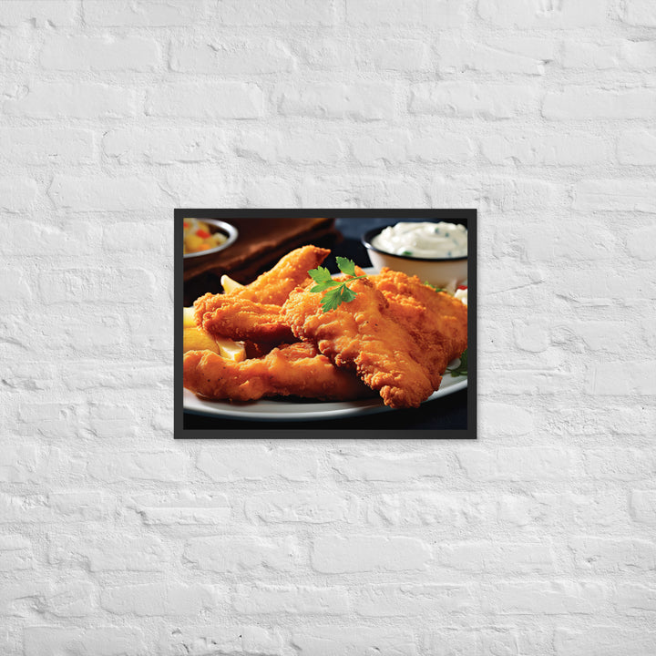 Southern Fried Catfish Framed poster 🤤 from Yumify.AI