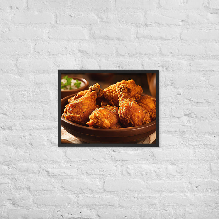 Southern Fried Chicken Framed poster 🤤 from Yumify.AI