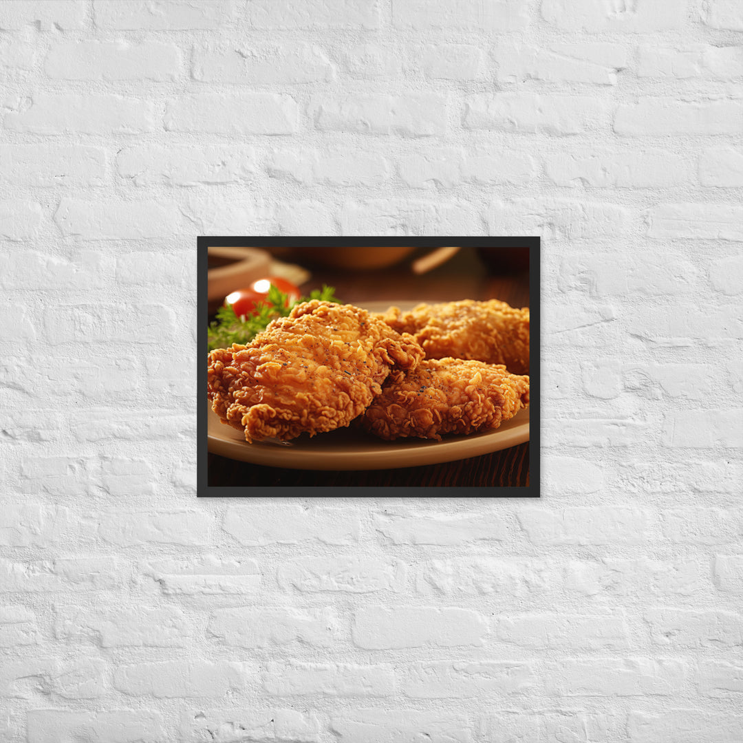 Country Fried Chicken Framed poster 🤤 from Yumify.AI