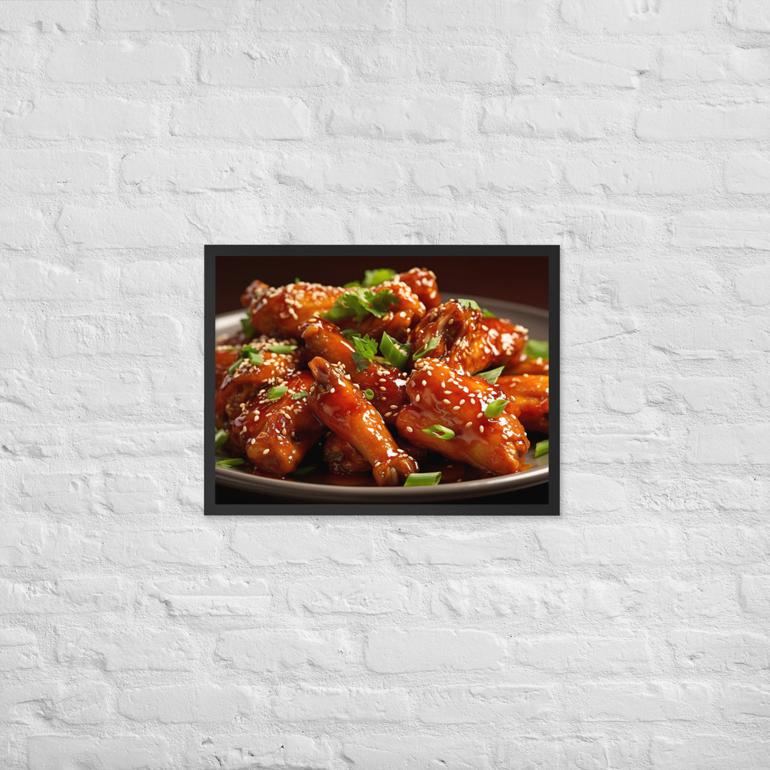 Chicken Wings Framed poster 🤤 from Yumify.AI