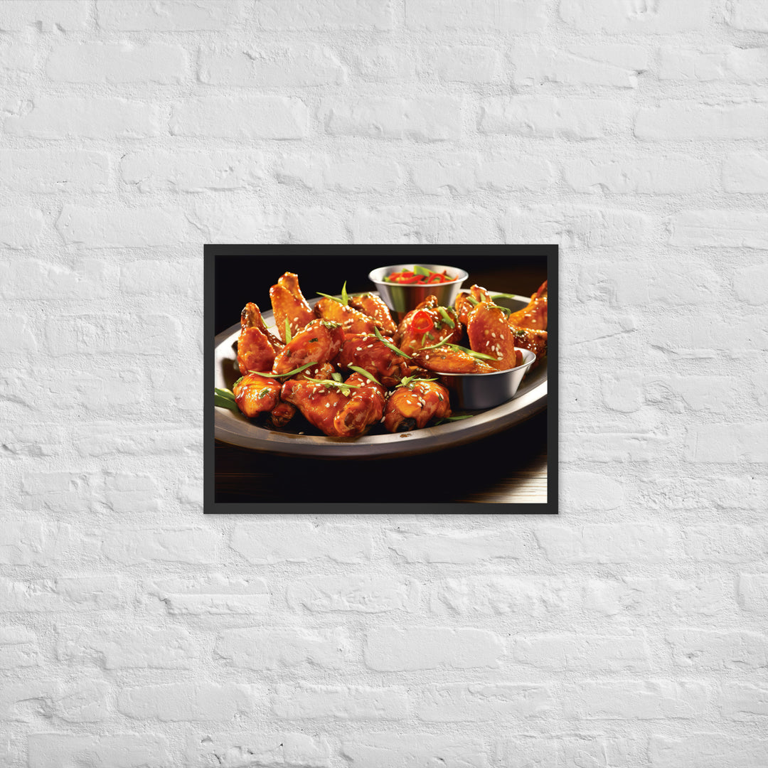 Chicken Wings Framed poster 🤤 from Yumify.AI