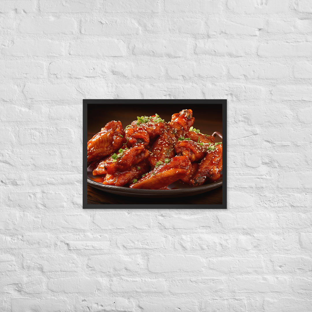 Chicken Wings Framed poster 🤤 from Yumify.AI