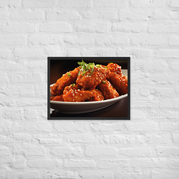 Buffalo Fried Chicken Framed poster 🤤 from Yumify.AI