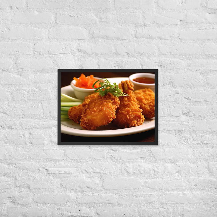 Buffalo Fried Chicken Framed poster 🤤 from Yumify.AI